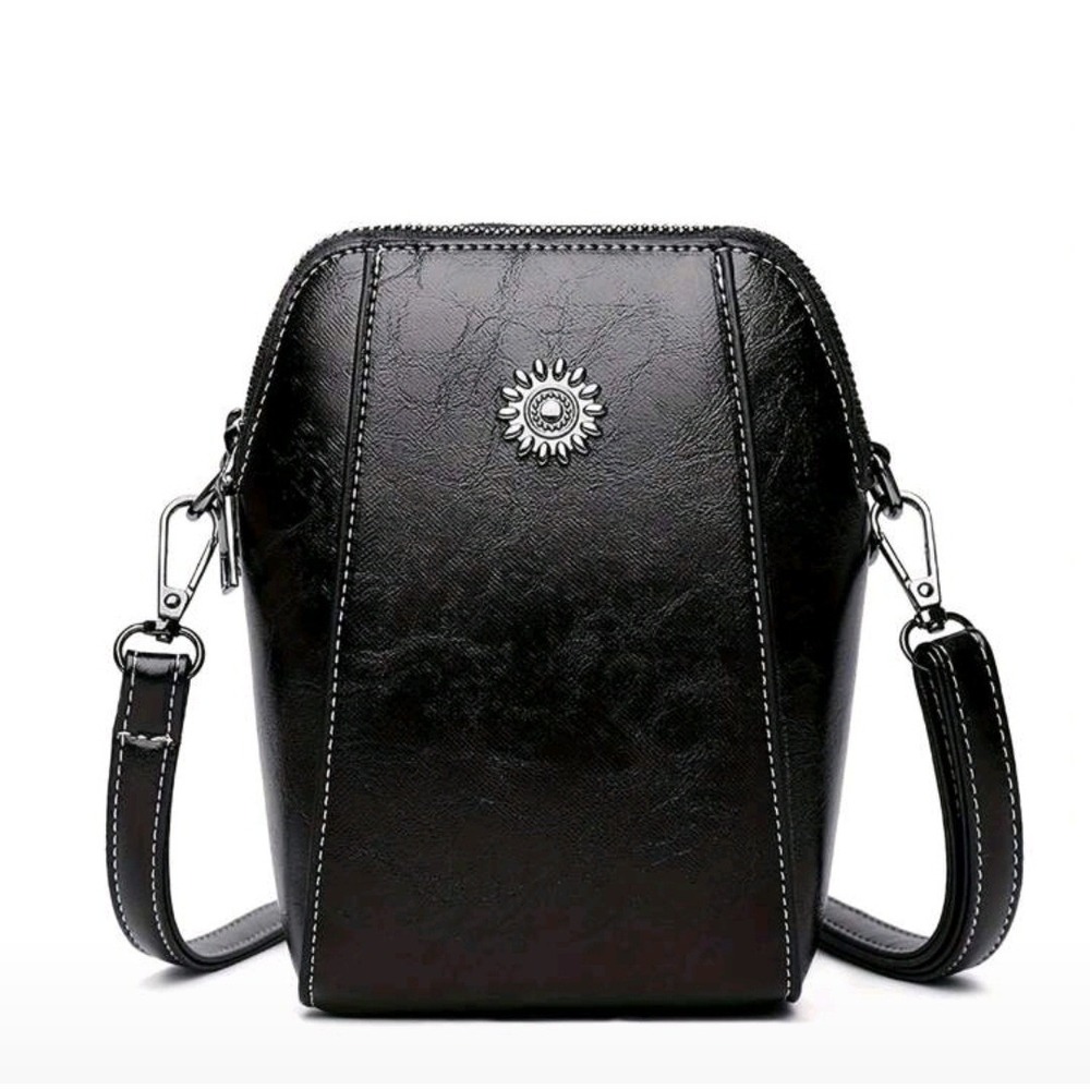 Crossbody Bag Small Shoulder Purse Travel Handbag‎ with Zipper Black